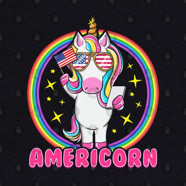 Funny Americorn T-shirt by KsuAnn